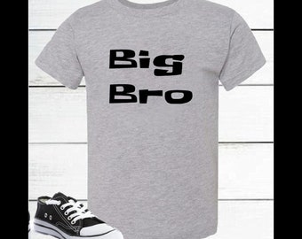 Big Bro t-shirt, toddler shirt, Boys T-shirt, Kids Childrens Shirt, Older Sibling Shirt, Choose Color, New Baby makes him a Big Brother Gift