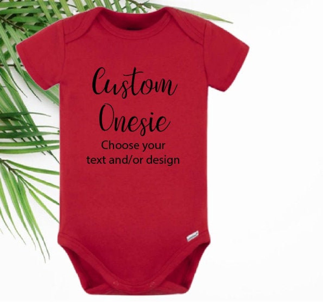 Custom Baby Onesie® Design Your Own Onesie® Red Baby Etsy