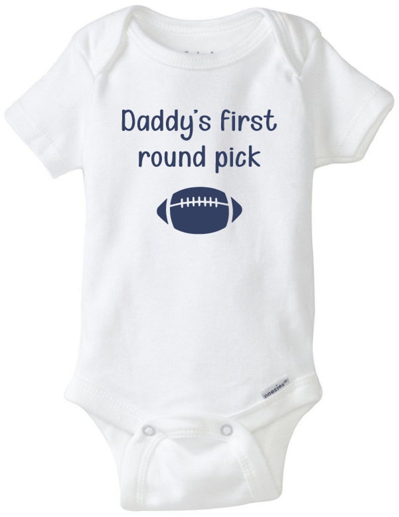Fantasy Football Baby Onesie® Daddy's First Round Pick Etsy