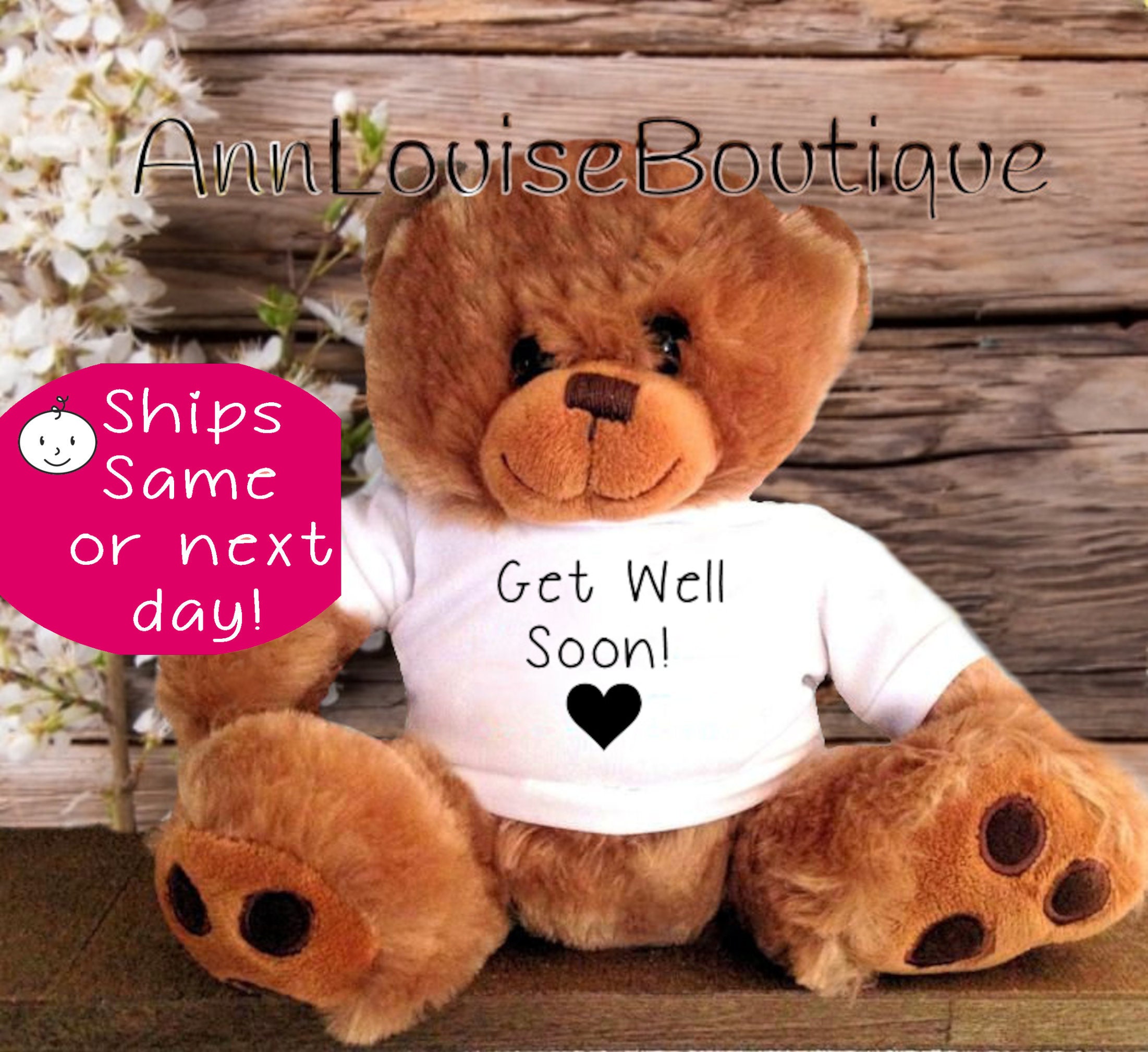 Toys & Games Toys Teddy Bear, Get Well Soon Stuffed Animal Small Get