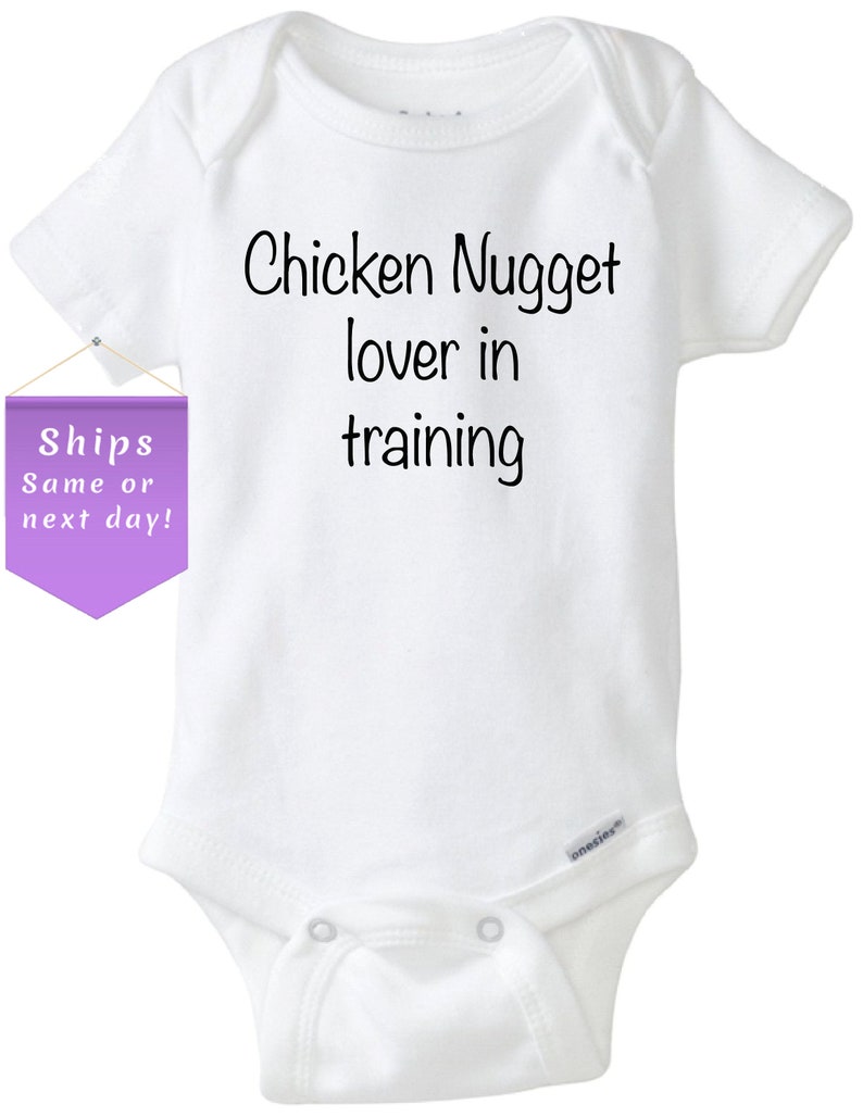 Chicken Nugget Baby Onesie® Chicken Nugget Lover in Training Etsy
