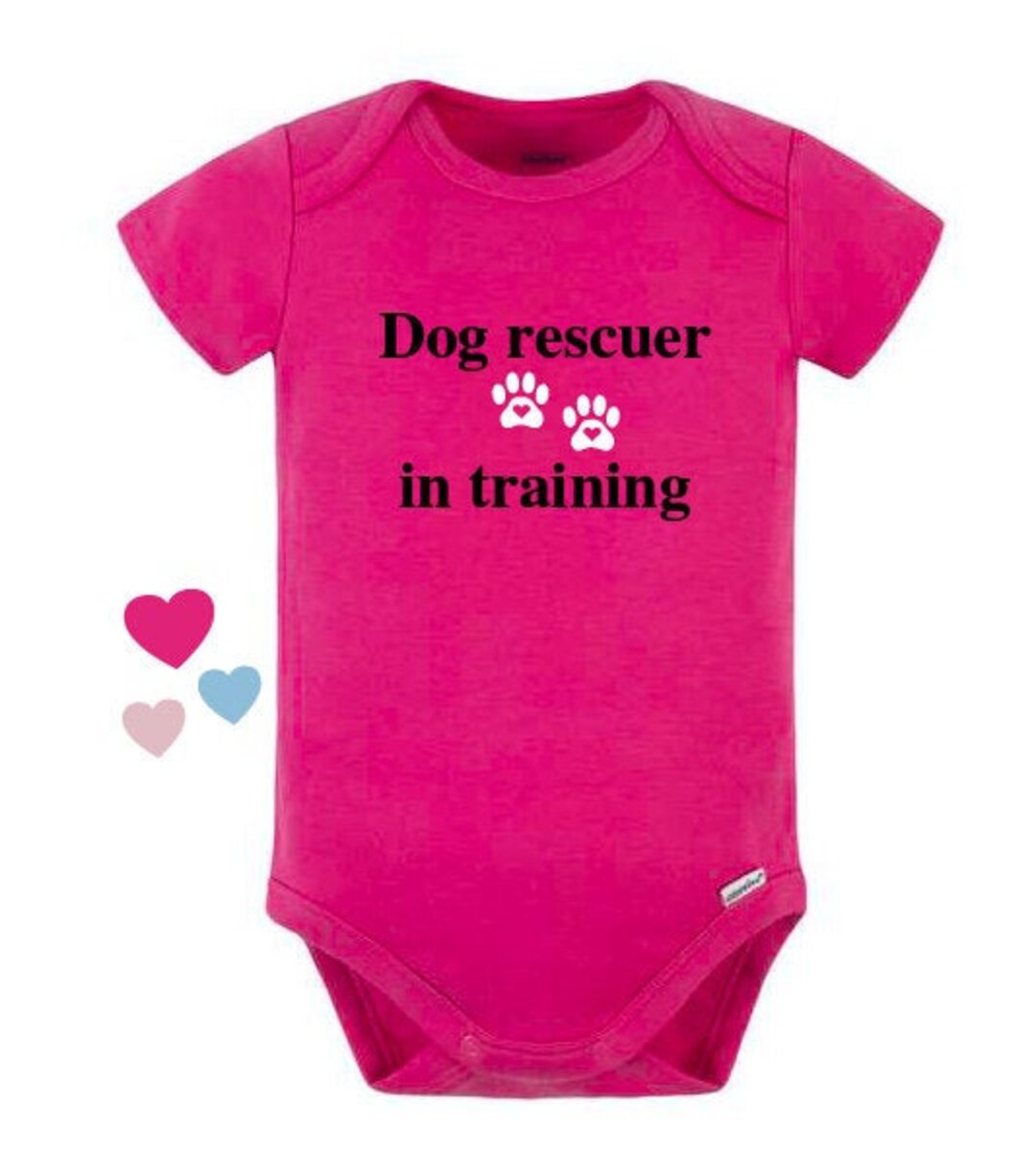 Dog Rescuer Onesie®, Dog Rescuer in Training, Pink Onesie®/toddler