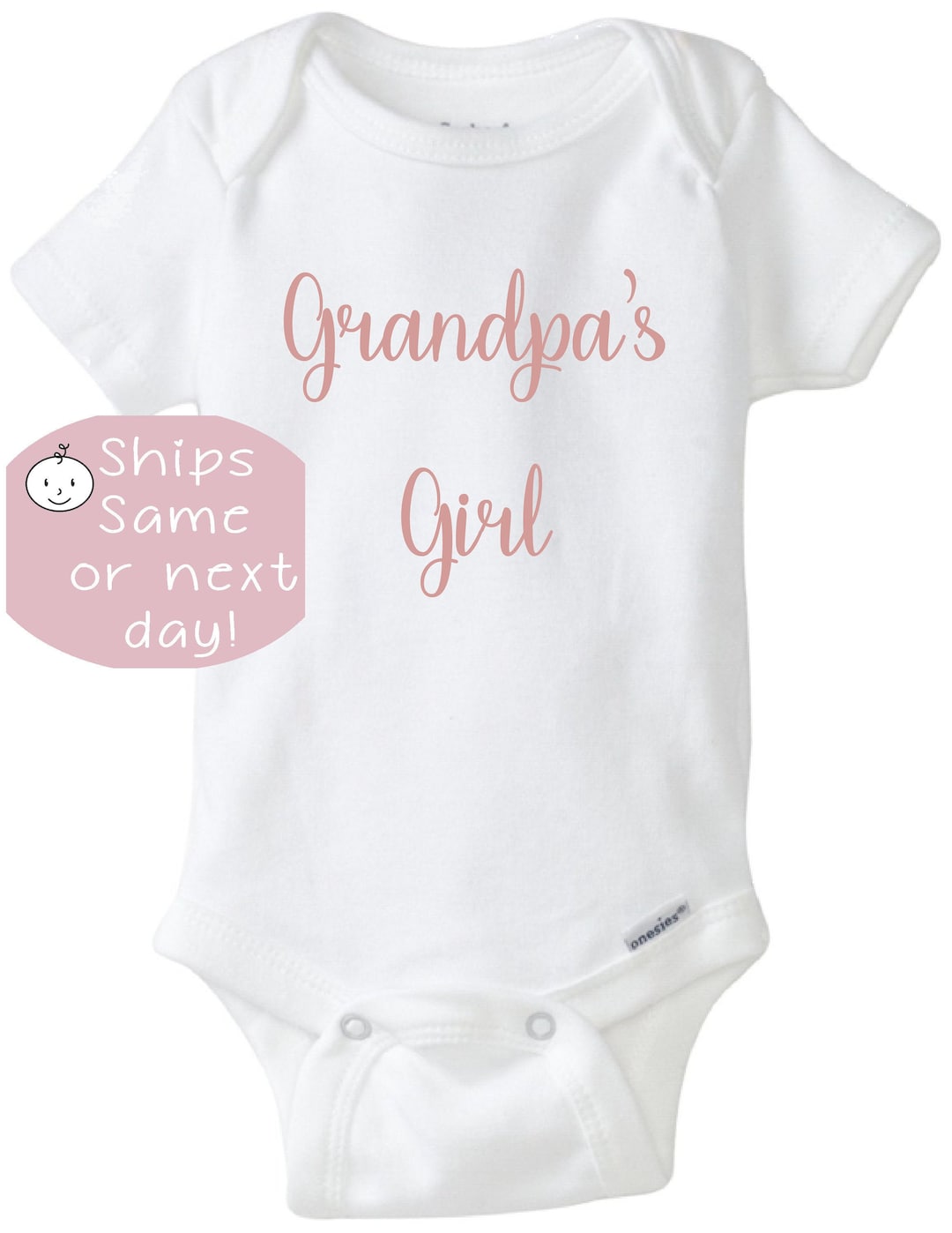 Grandpa's Girl, Grandpa's Girl Baby Onesie, Baby Girl Clothes, Baby