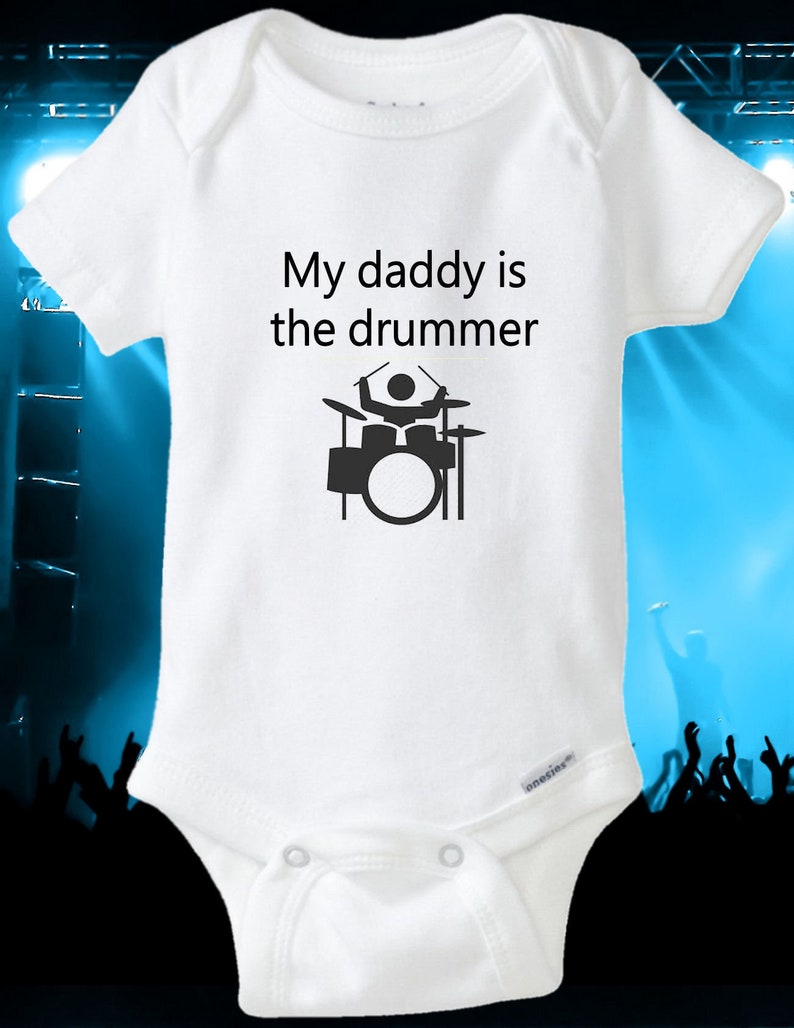 My Daddy is the Drummer Baby Onesie® Baby Shower Gift Dad Etsy