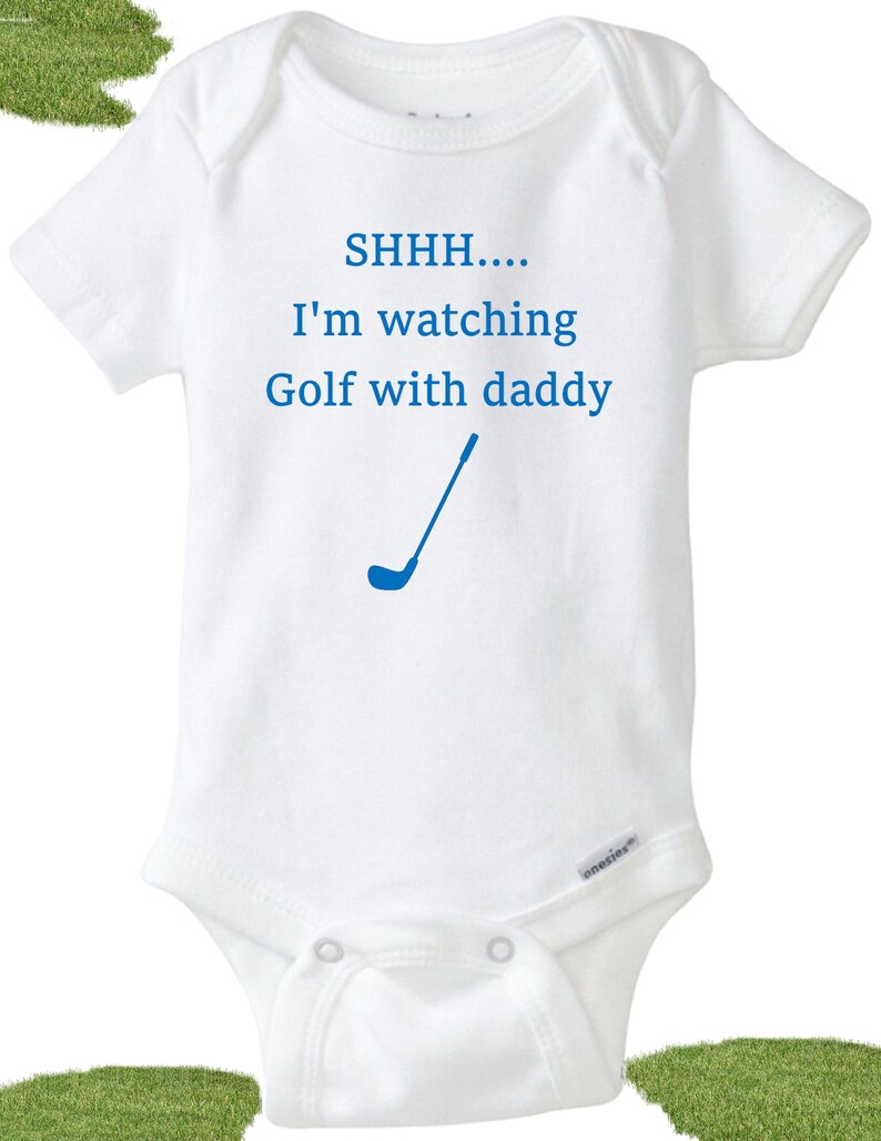 Baby Golf Onesie® Shhh I'm Watching Golf With Daddy Etsy
