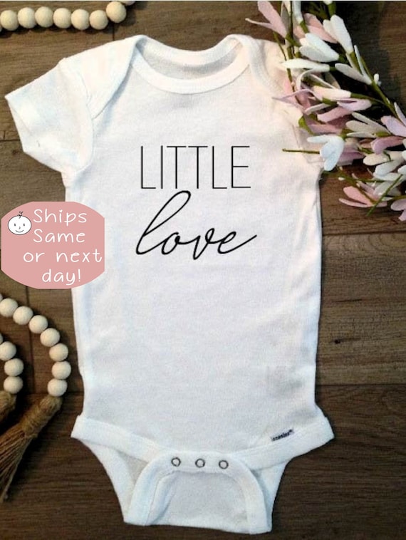 Little love onesie®, Cute baby onesie®, Little love bodysuit, Newborn baby shirt, Unisex bodysuit, Pregnancy announcement, Infant onesie®