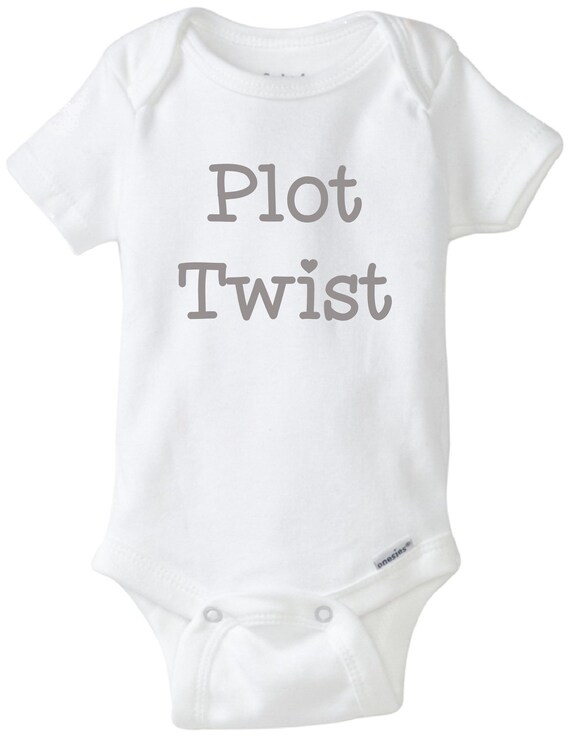 plot twist baby onesie