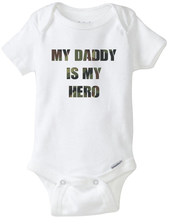 My Daddy is my Hero army baby onesie 