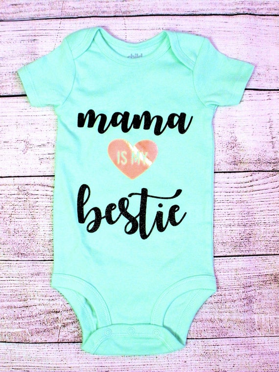 mint green baby onesie