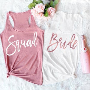 Bachelorette Party Shirts, Bridesmaid Shirt, Squad Shirt, Bachelorette Shirts, Bride Shirt, Bridesmaid Tank Tops, Bridal Party Shirt image 1