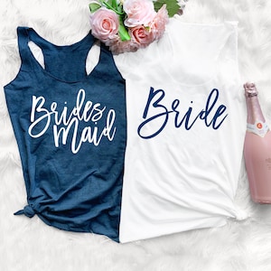 Bridesmaid Shirts, Bachelorette Party Shirts, Getting Ready Shirt, Wedding Party Shirts, Bachelorette Tank Top, Bridesmaid Tank Tops, Bride