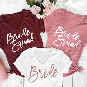 Bride Squad Shirts, Bachelorette Party Shirts, Bridesmaid Shirts, Bridesmaid Proposal Gift, Bachelorette TShirts, Squad Shirt, Wedding Shirt