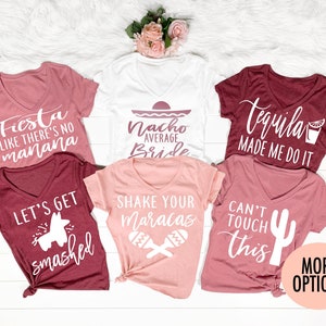 Fiesta Bachelorette Party Shirts, Fiesta Shirts, Bachelorette Shirts Fiesta, Mexico Bachelorette, Nacho Average Bride, Final Fiesta, Tanks