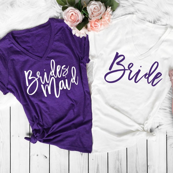 Purple Bridesmaid Shirt, Getting Ready Shirts, Bachelorette Party Shirt, Bridesmaid Proposal, Bridesmaid Gift, Bridal Party Shirt, Wedding