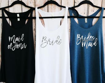 Bridesmaid Shirts - Bridesmaid Proposal Gift - Bridesmaid Tank Top - Bachelorette Shirts - Maid of Honor Tanks - Mother of the Bride Shirt