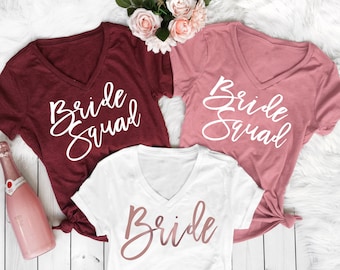 Bride Squad Shirts, Bachelorette Party Shirts, Bridesmaid Shirts, Bridesmaid Proposal Gift, Bachelorette TShirts, Squad Shirt, Wedding Shirt