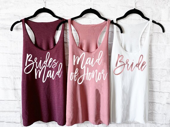 Bridesmaid tank tops cheap hotsell