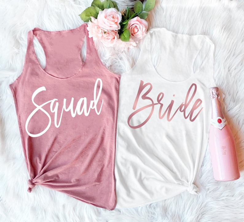 Bachelorette Party Shirts, Bridesmaid Shirt, Squad Shirt, Bachelorette Shirts, Bride Shirt, Bridesmaid Tank Tops, Bridal Party Shirt image 1