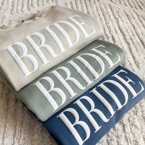 Custom Bride Sweatshirt, Engagement Gift, Bride Gift, Future Mrs, Bridal Shower Gift, Puff sweatshirt, Engaged, Bride Christmas Gift