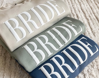 Custom Bride Sweatshirt, Engagement Gift, Bride Gift, Future Mrs, Bridal Shower Gift, Puff sweatshirt, Engaged, Bride Christmas Gift