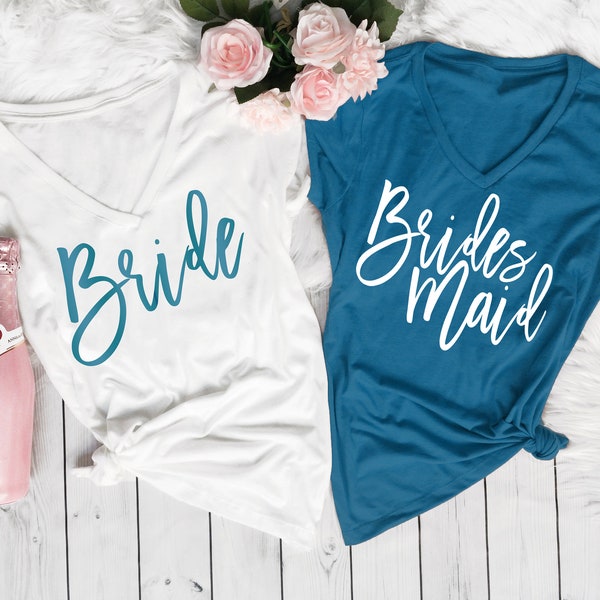 Teal Bridesmaid Shirts, Getting Ready Shirts, Bridesmaid Proposal Gift Box, Bridesmaid Gift, Bridal Party Shirt, Wedding Party Shirt, Teal