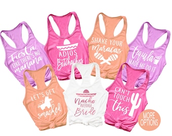 Bachelorette Shirts Fiesta, Mexico Bachelorette Shirts, Nacho Average Bride, Bachelorette Favor, Fiesta Bachelorette Party Shirts, Tank Tops
