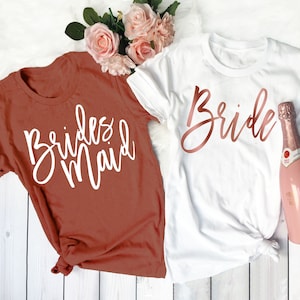 Rust Bridesmaid Shirts, Bridesmaid Proposal Gift Box, Bachelorette Party Shirts, Bridal Party Shirt, Bridesmaid Gift, Wedding Shirts