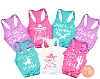 Fiesta Bachelorette Shirts, Fiesta Shirts, Bachelorette Party Shirts Fiesta, Mexico Bachelorette, Nacho Average Bride, Final Fiesta, Tanks
