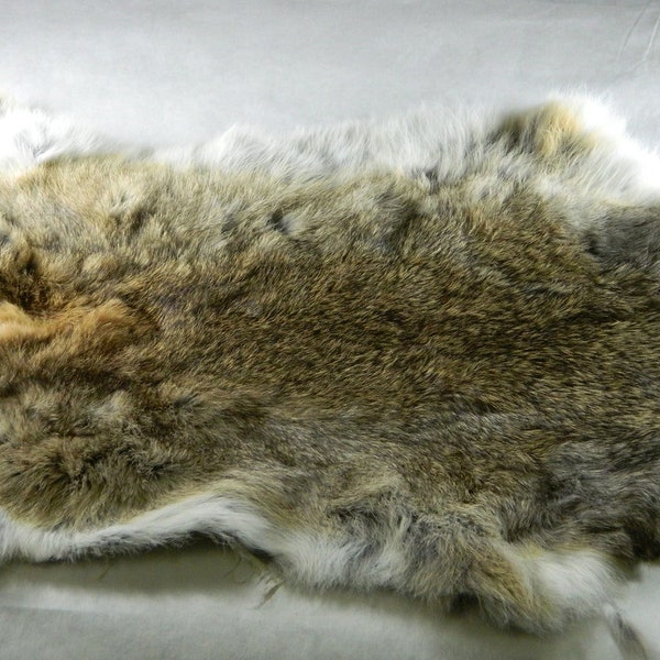 Natural Tanned Rabbit Fur Hide - Real Rabbit Fur Hide Professionally Tanned and Ready For Crafts or Decor - Fur Skin Rabbit Hide