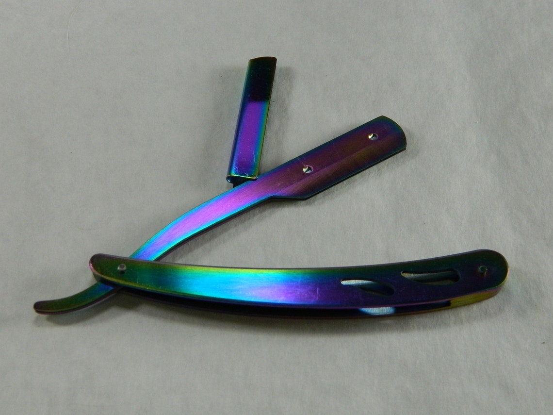 Stainless Steel Straight Razor Single Blade Color Saturated - Etsy