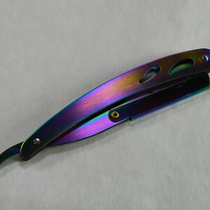 Stainless Steel Straight Razor- Single Blade Color Saturated Stainless ...