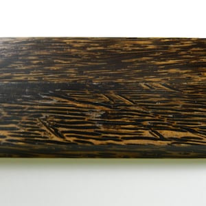 Burned Wood Grain Inlaid Knife Handle Blank Scales - 1 Pair Black & Brown Black Wood Wooden Knife Scales - 5x1.5&quot; Inch Craft Blanks DL53 #69