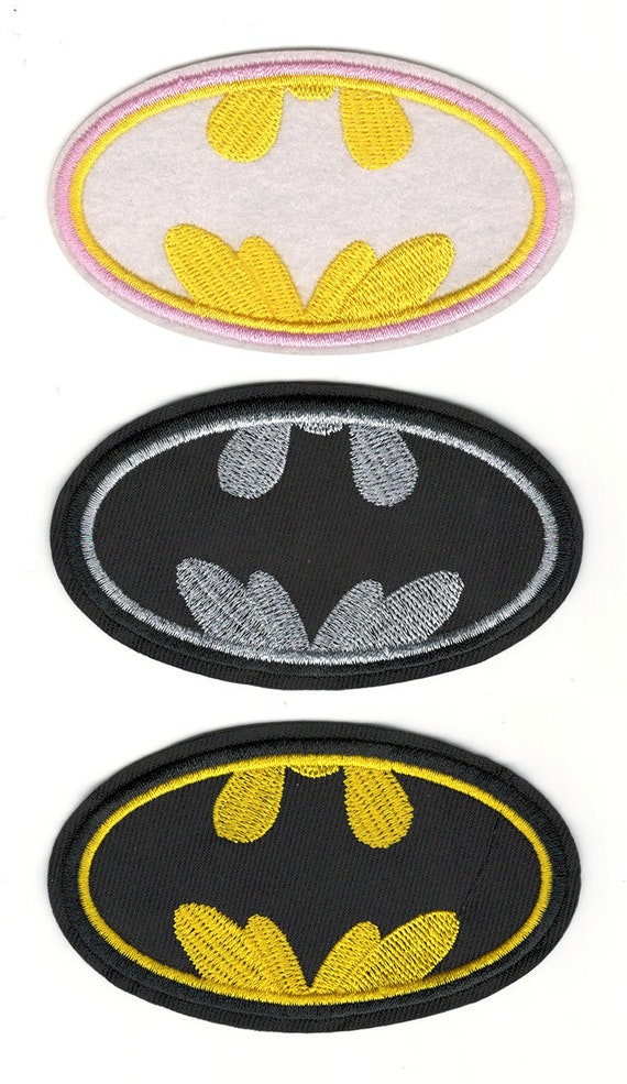/"Batman/" Iron-On Embroidered Patch 2 Sizes /& Many Colors Available!