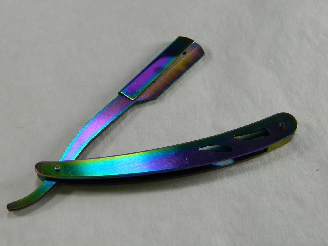 Stainless Steel Straight Razor Single Blade Color Saturated - Etsy