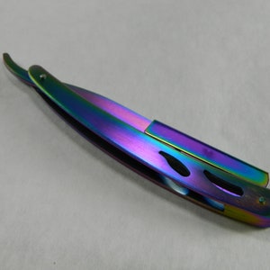 Stainless Steel Straight Razor- Single Blade Color Saturated Stainless ...