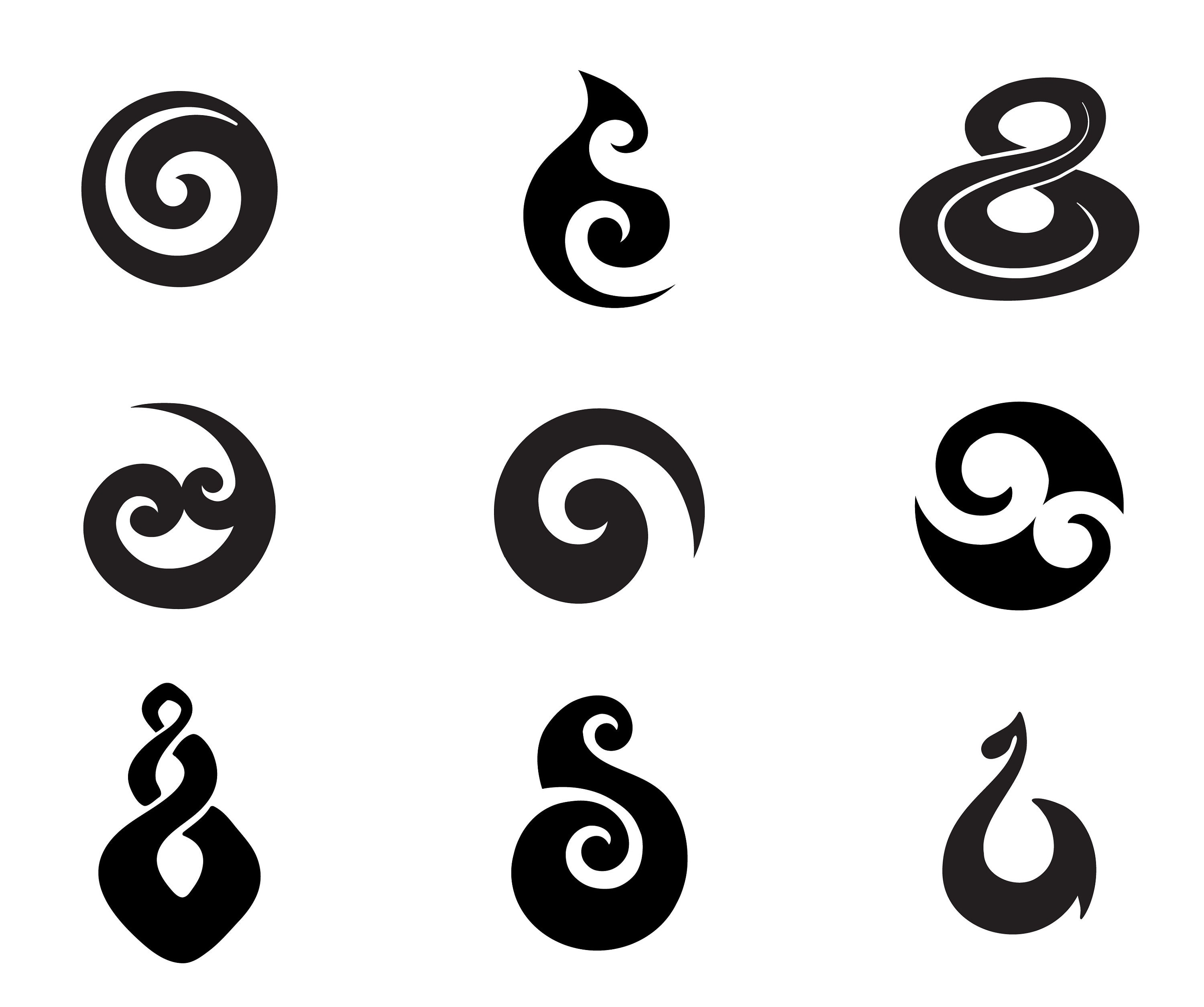 9 Maori Symbols Cliparts Digital Prints Instant Downloads - Etsy