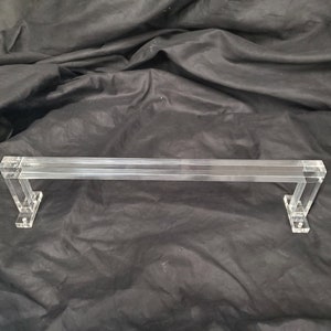 18" Long Acrylic hanger bar - towel rack ; 18"L x 4.75" deep