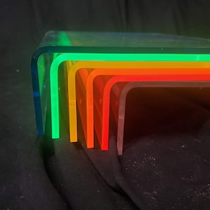 22 Groovy Neon Drip Shelf, Decorative Wall Shelf 22L x 8D x 6.25H Hand Crafted in USA available in 4 sizes Color options available image 9
