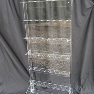 Custom Listing Acrylic Champagne Wall - 7&#39;H x 3&#39;W with 48 Glass holders- 6 shelves- Hand crafted in the U.S. - made to order