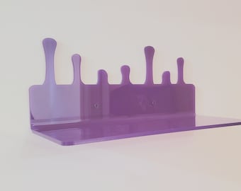 14" x 8" x 6.25" Folded Acrylic Wall Shelf, Floating Display, Multiple colors!