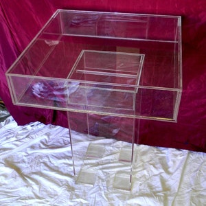 Acrylic cake table / game table - Modular top : Hand Crafted in the U.S. - Custom sizing never a problem