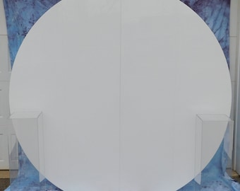 6&#39; acrylic round back drop - 72&quot;T x 72&quot;W ; free standing design - Hand Crafted in the United States