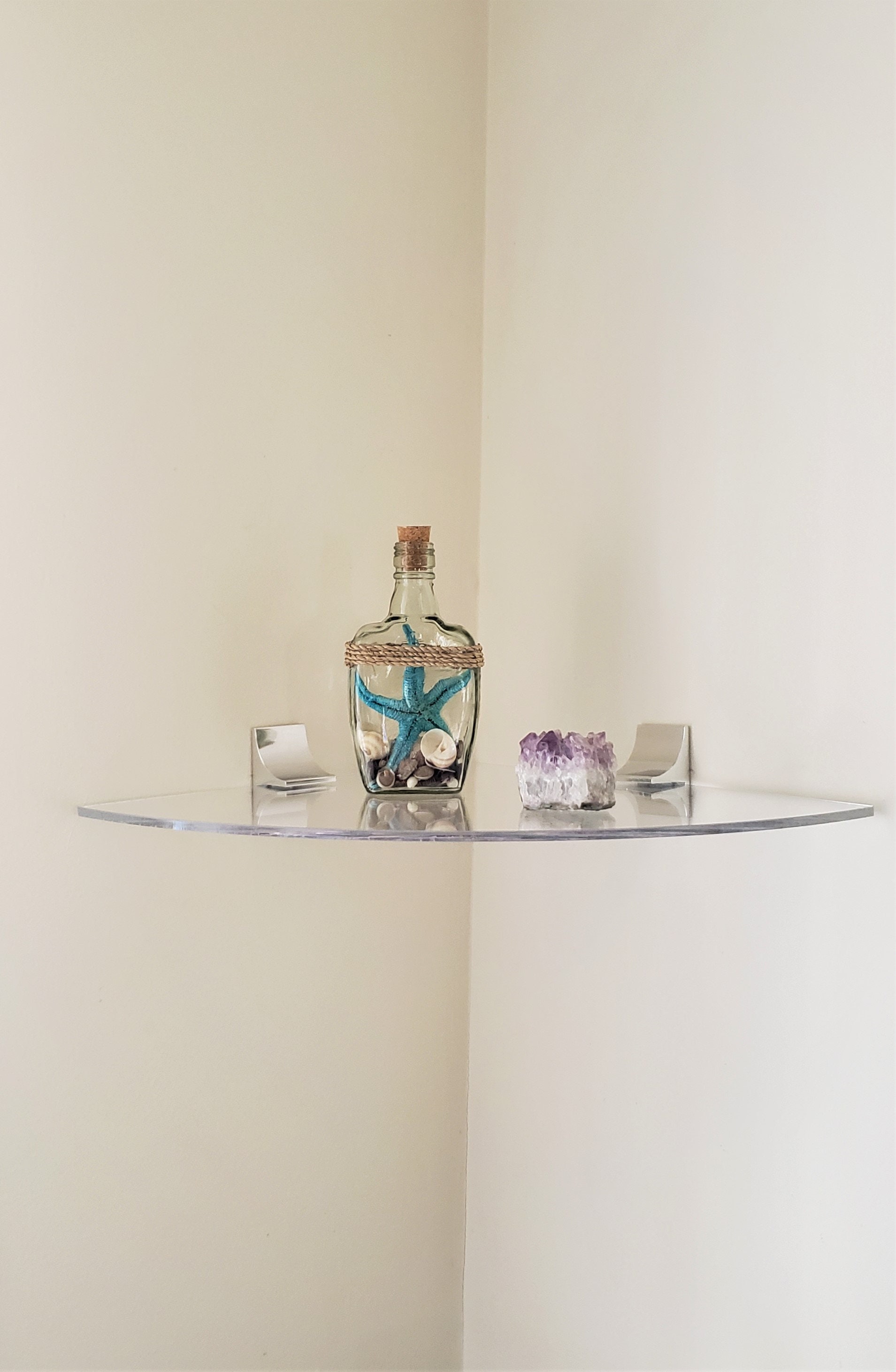 Buy Acrylic Lucite Clear Bathroom Corner Shelf from Shenzhen