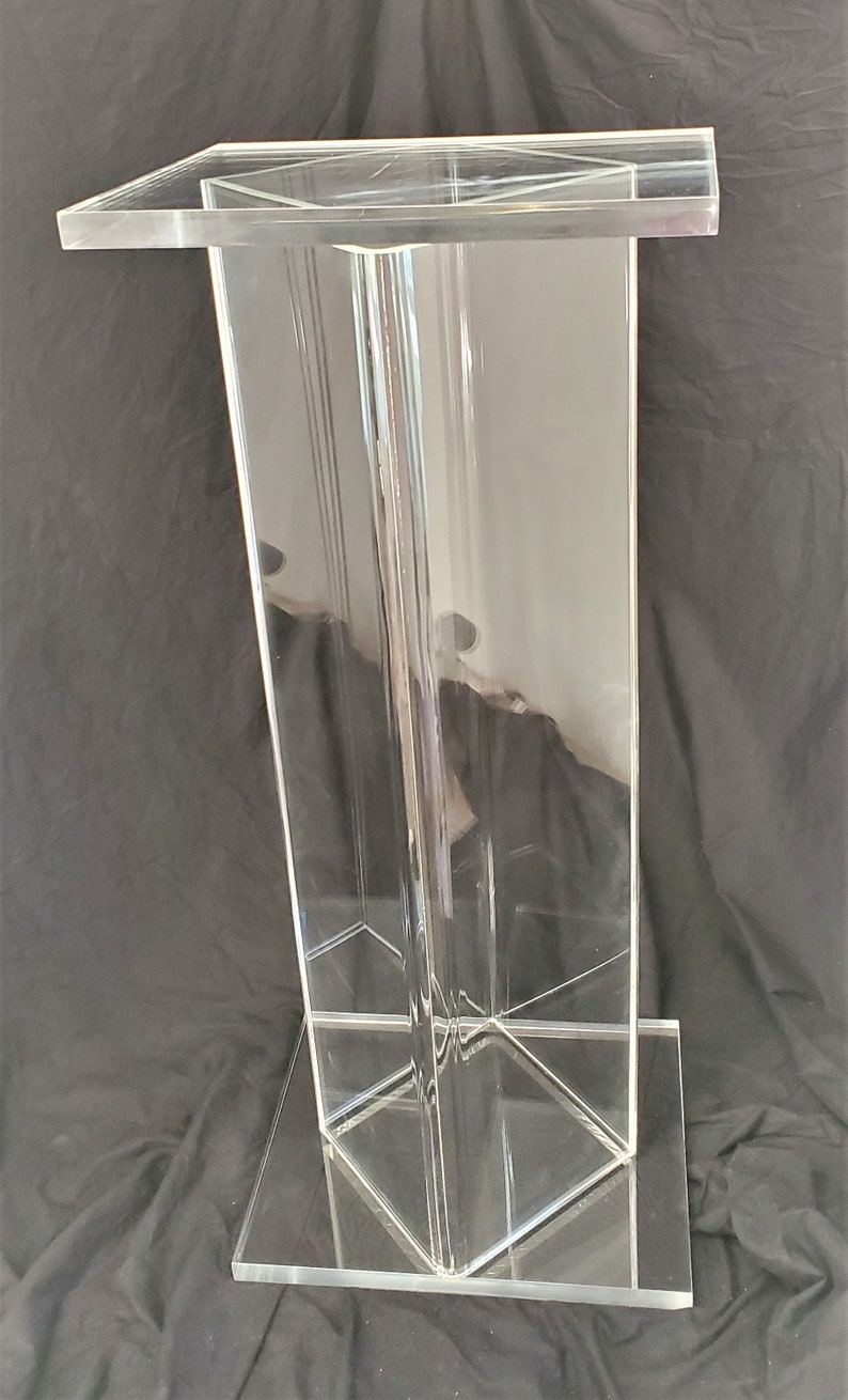 Acrylic Pillar / Display Stand 14 Sq X 40h With Etsy