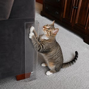 20" x 3.5" 1/8" Kitty Corner™ Acrylic Cat Scratch Guards, Set of 2 image 3
