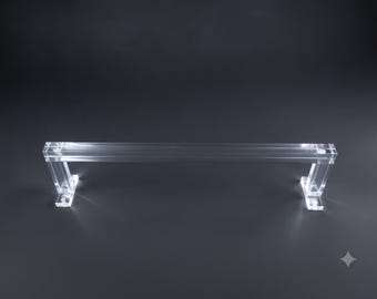 24" Clear Acrylic Towel Rack, Modern Bathroom Towel Bar