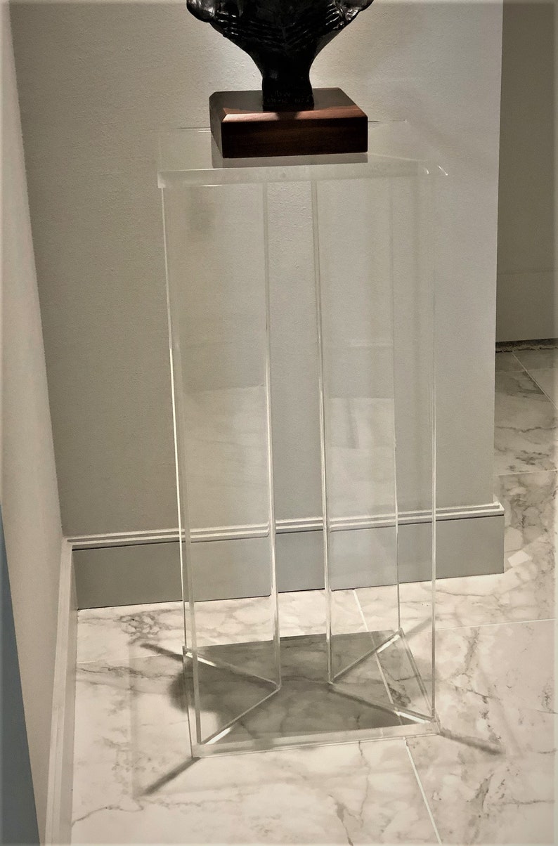 Acrylic Pillar / Display Stand 14 Sq X 40h With Etsy