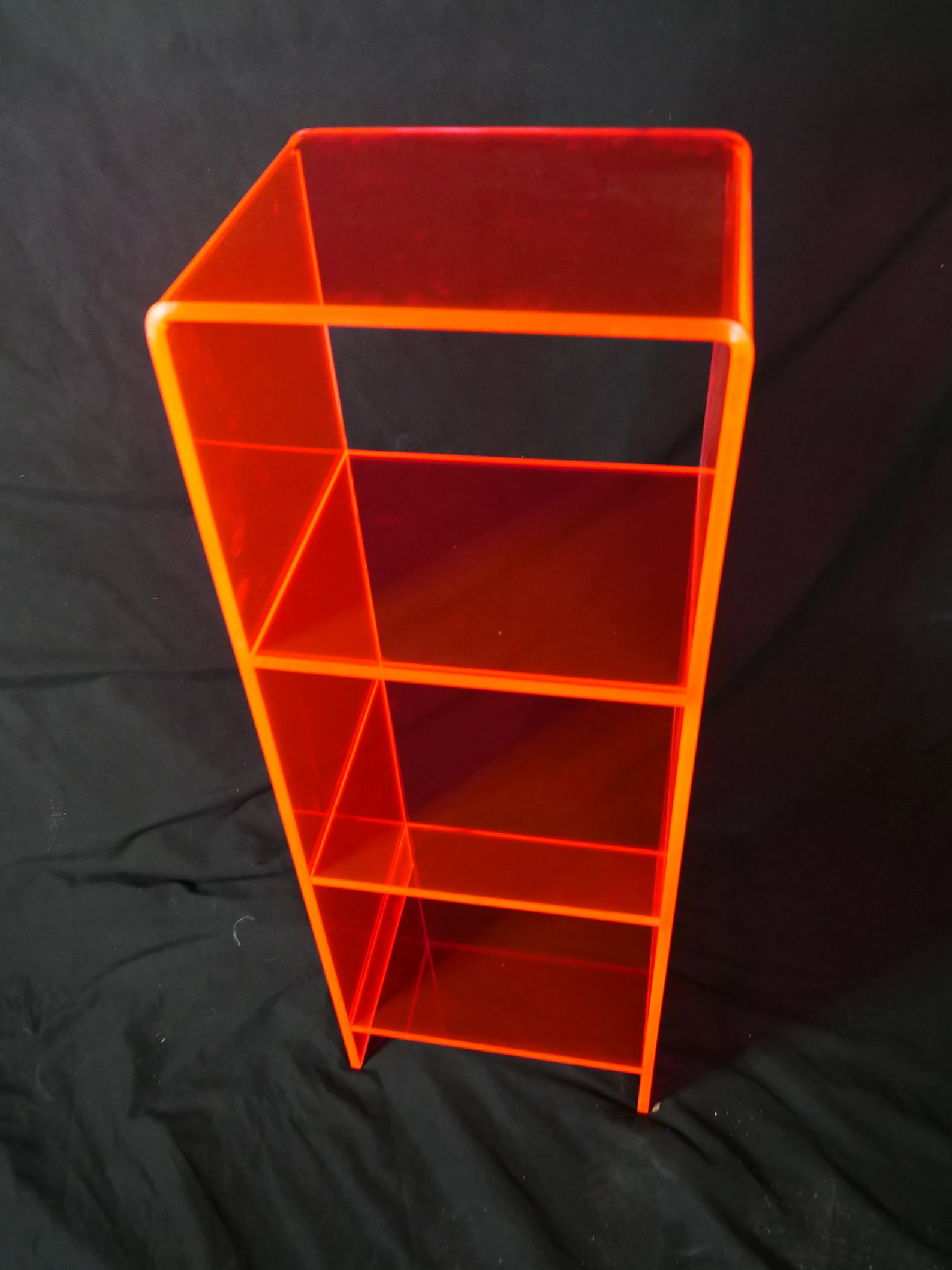 Neon Red/hot Pink Colored Acrylic Bookshelf/bookcase Etsy