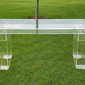 80" x 30" 1/2" Luxury Acrylic Sweetheart Table with Fillable Display Base!