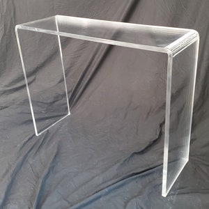 Acrylic Console table &quot;Waterfall edge&quot;  48&quot;L x 14&quot;W x 30&quot;H  Made to order !!  *Custom sizing never a problem*  Hand crafted in the U.S.A.